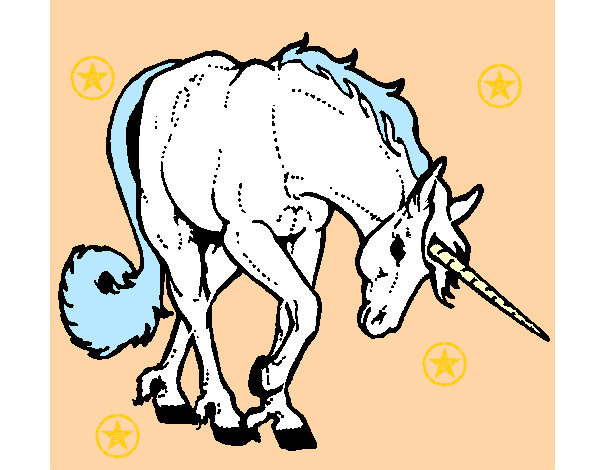 Dibujo Unicornio bravo pintado por milili