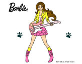 Dibujo Barbie guitarrista pintado por qkmq