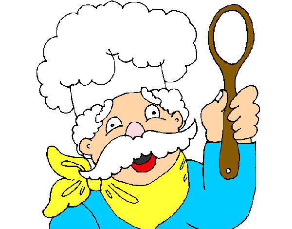 Dibujo Chef con bigote pintado por crisraia