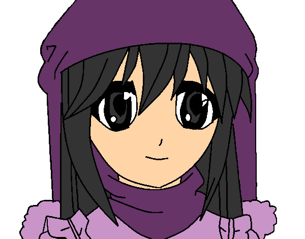 Dibujo Chica con gorro pintado por leidyz10