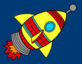 Dibujo Cohete espacial pintado por Ernesto51