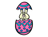 Dibujo Conejito en un huevo de pascua pintado por sofia2004