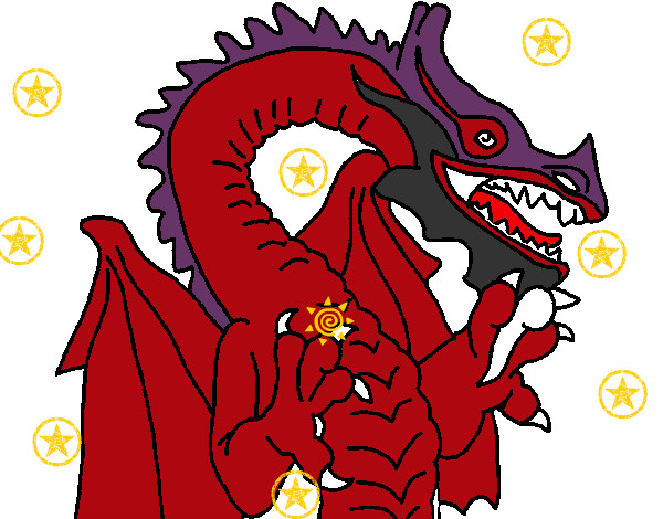 Dibujo Dragón estilo japonés pintado por Emi736