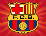 Dibujo Escudo del F.C. Barcelona pintado por Adricri