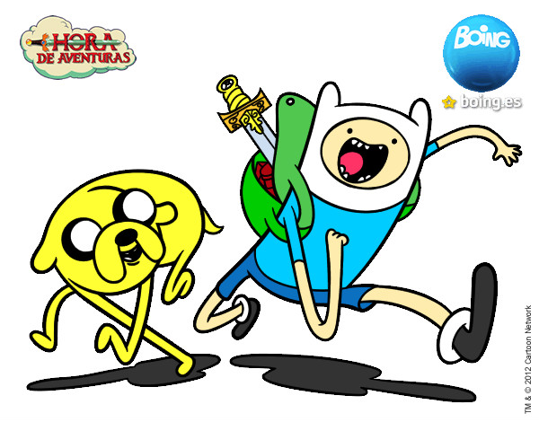 Dibujo Finn y Jake pintado por Alanrock