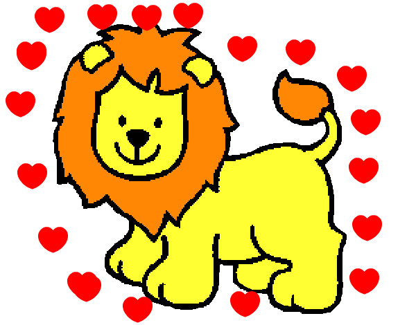 Dibujo León feliz pintado por Ariplay