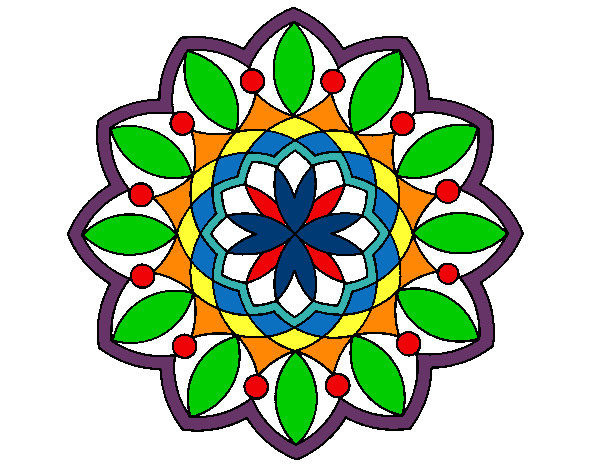 Dibujo Mandala 3 pintado por trinity