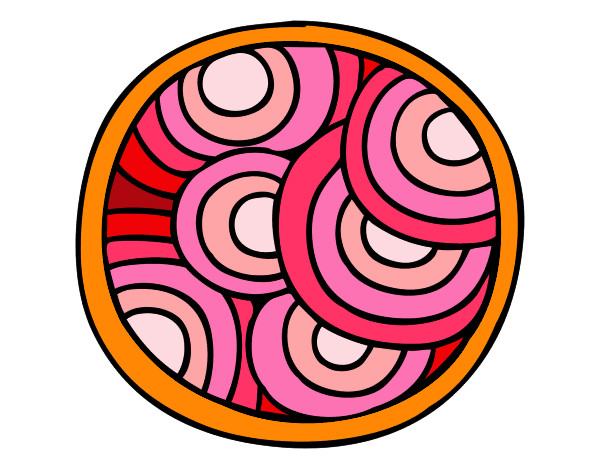 Dibujo Mandala circular pintado por yooop