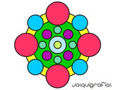 Dibujo Mandala con redondas pintado por yooop