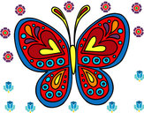 Dibujo Mandala mariposa pintado por beatrizele