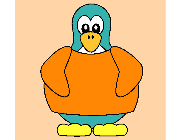 Dibujo Pingüino 1 pintado por xochi