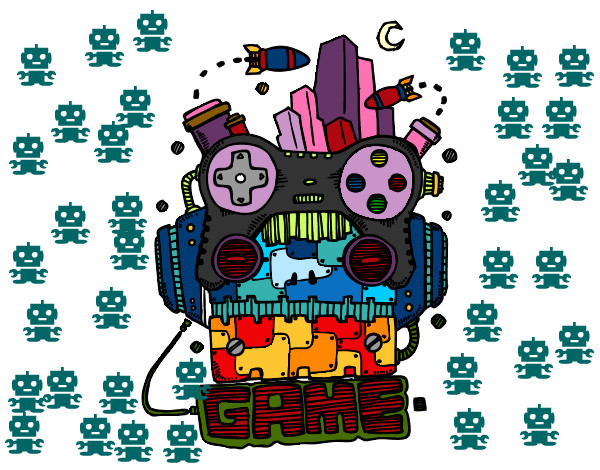 Dibujo Robot game pintado por Rea100