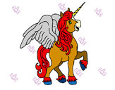 Dibujo Unicornio con alas pintado por Josefina4