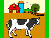 Dibujo Vaca pasturando pintado por beatrizele