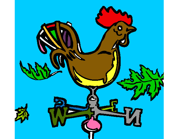 Dibujo Veletas y gallo pintado por julicereza