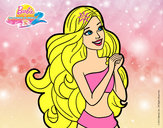 Dibujo Barbie contenta pintado por SARADIBUS
