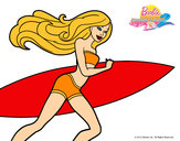 Dibujo Barbie corre al agua pintado por SARADIBUS