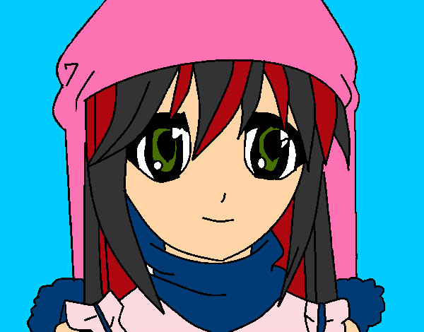 Dibujo Chica con gorro pintado por BeaxLucas