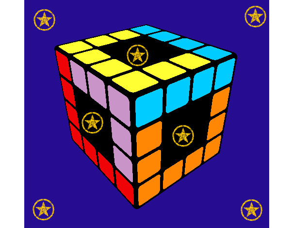 Dibujo Cubo de Rubik pintado por snpc12127