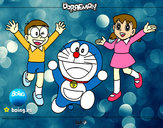 Dibujo Doraemon y amigos pintado por otero0527