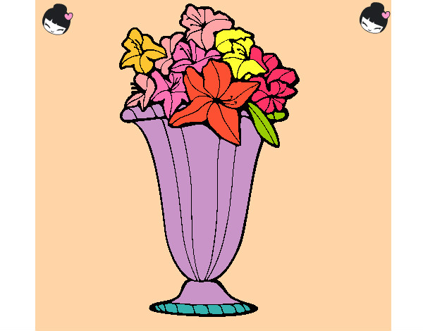 Dibujo Jarrón de flores 2a pintado por Pinkyta