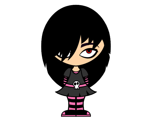 Dibujo Look Emo pintado por DeniSse550