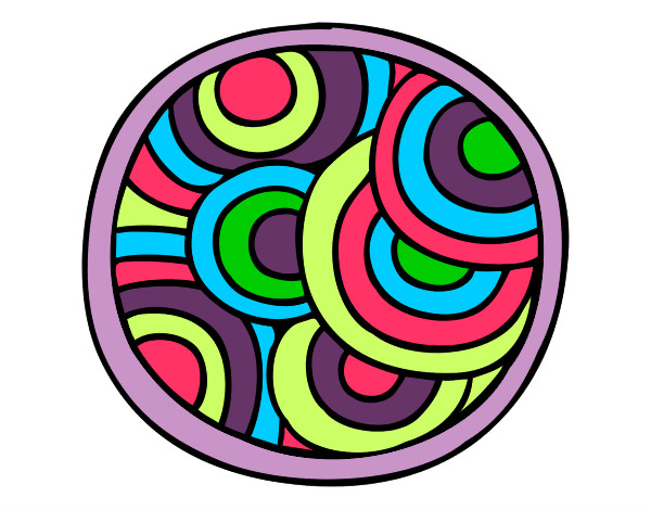Dibujo Mandala circular pintado por FIOGUADA1D