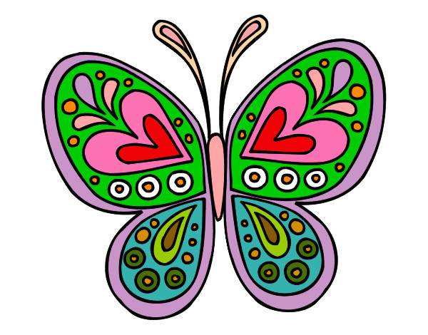 Dibujo Mandala mariposa pintado por BOLSA333