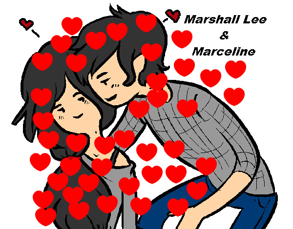 Dibujo Marshall Lee y Marceline pintado por anto119