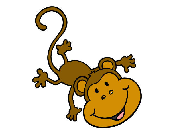 Dibujo Mono gracioso pintado por Danilaa