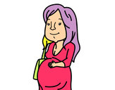 Dibujo Mujer embarazada pintado por cami666