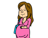 Dibujo Mujer embarazada pintado por snpc12127