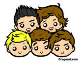Dibujo One Direction 2 pintado por Esmmeralda