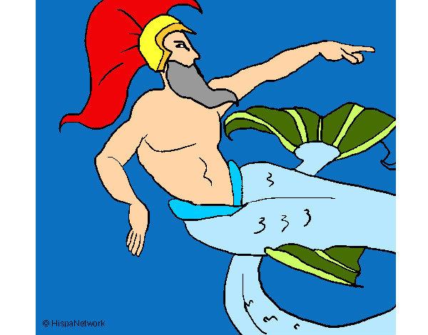 Dibujo Poseidón pintado por anonimo159