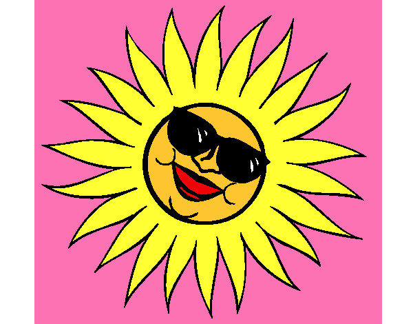 Dibujo Sol con gafas de sol pintado por noragonnet