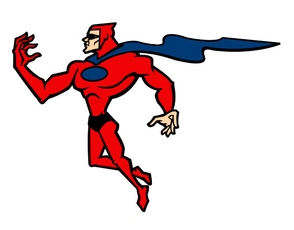 Dibujo Superhéroe poderoso pintado por jorge-