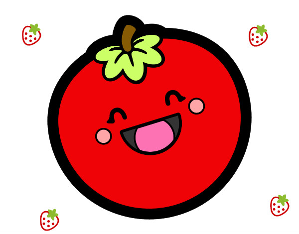 Dibujo Tomate sonriente pintado por Abi_Arri