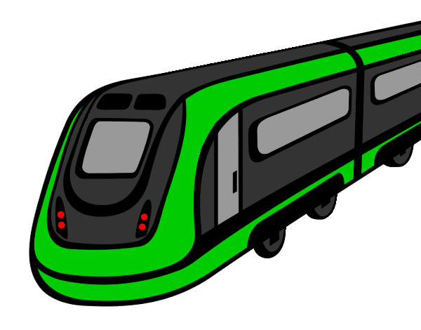 Dibujo Tren de alta velocidad pintado por hatsel