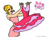 Dibujo Barbie y su vestido de ballet pintado por CSG10