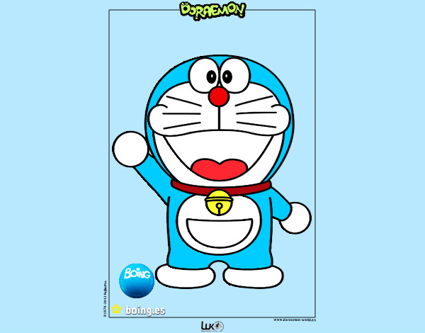 Dibujo Doraemon pintado por gcabob