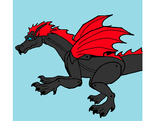 Dibujo Dragón feroz pintado por cynder1