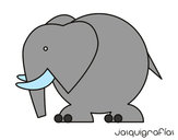 Dibujo Elefante grande pintado por jorkal
