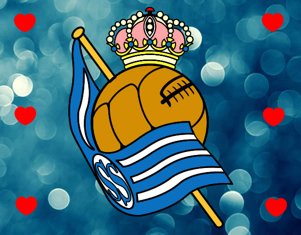 Dibujo Escudo de la Real Sociedad de Fútbol pintado por mik3