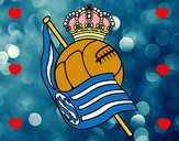 Dibujo Escudo de la Real Sociedad de Fútbol pintado por mik3
