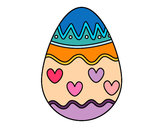 Dibujo Huevo con corazones pintado por yarelieste