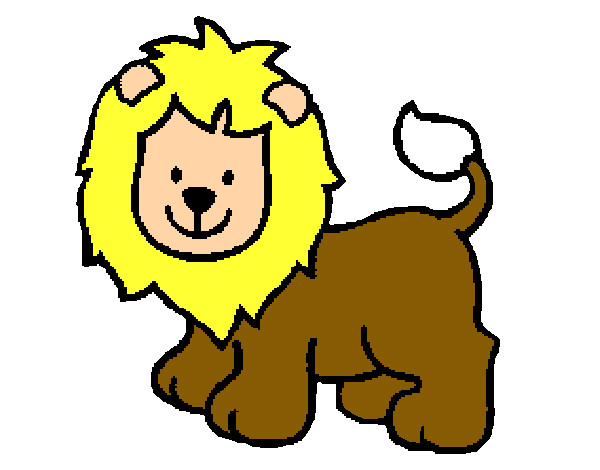 Dibujo León feliz pintado por jorkal