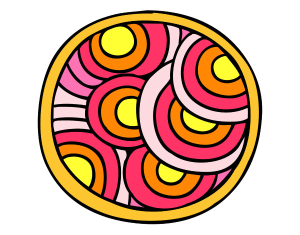 Dibujo Mandala circular pintado por zohe