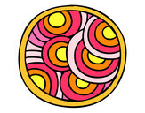 Dibujo Mandala circular pintado por zohe