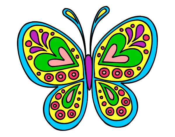 Dibujo Mandala mariposa pintado por Dani1021