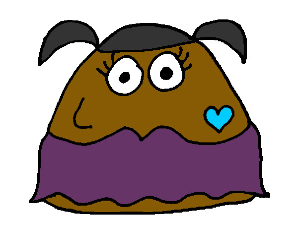 Dibujo Pou chica pintado por boubier